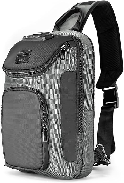 Best anti-theft waterproof sling bag men travel — Reeyee with combination lock